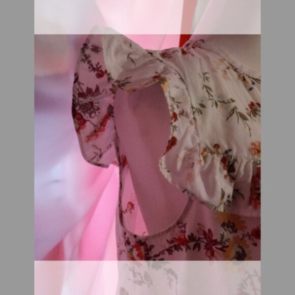 La Via Rebecca Taylor Floral Ruffle Blouse - Picture 4 of 7